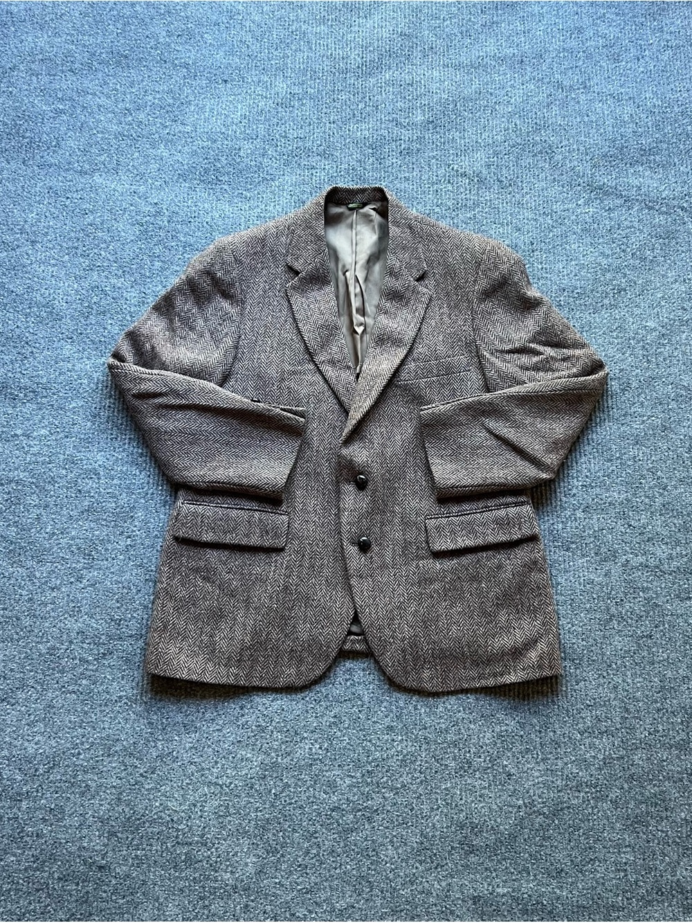 Vintage Harris Tweed Herringbone Wool Blazer